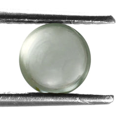 GREEN AMETHYST LENTIL ROUND (FROSTED ONE SIDE) 7MM 1.18 Cts.