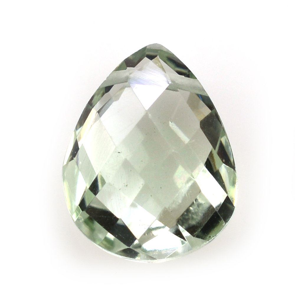 GREEN AMETHYST BRIOLETTE PEAR (FULL DRILL) 10X8MM 2.13 Cts.