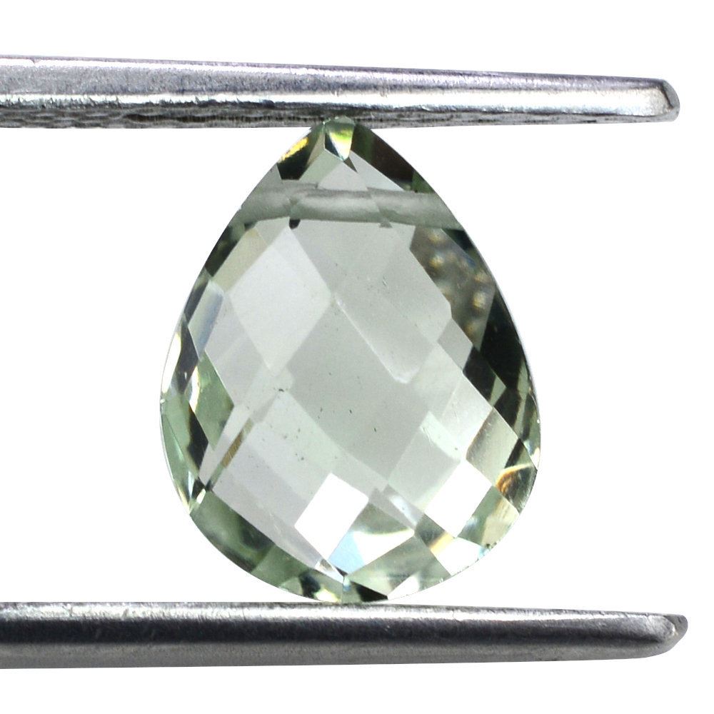 GREEN AMETHYST BRIOLETTE PEAR (FULL DRILL) 10X8MM 2.13 Cts.