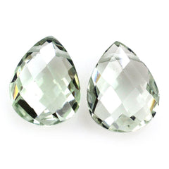 GREEN AMETHYST BRIOLETTE PEAR (FULL DRILL) 10X8MM 2.13 Cts.