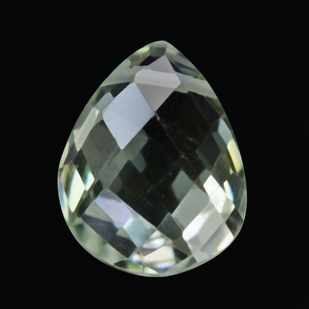 GREEN AMETHYST BRIOLETTE PEAR (FULL DRILL) 10X8MM 2.13 Cts.