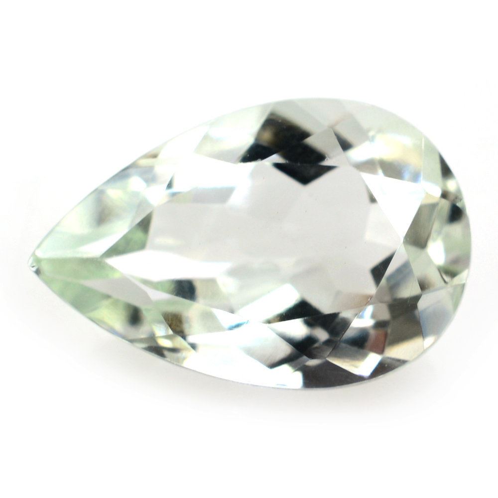 GREEN AMETHYST CUT PEAR (LITE) 12X8MM 2.57 Cts.