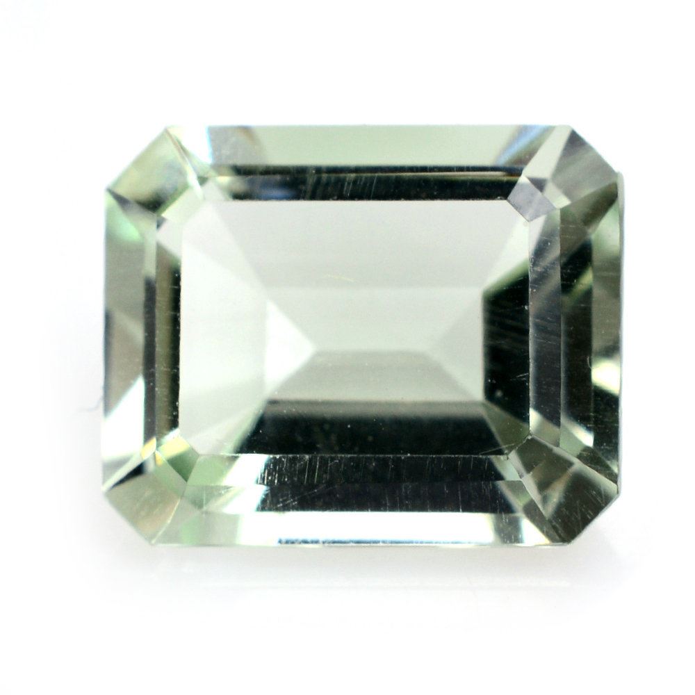 GREEN AMETHYST CUT OCTAGON 10X8MM 2.95 Cts.