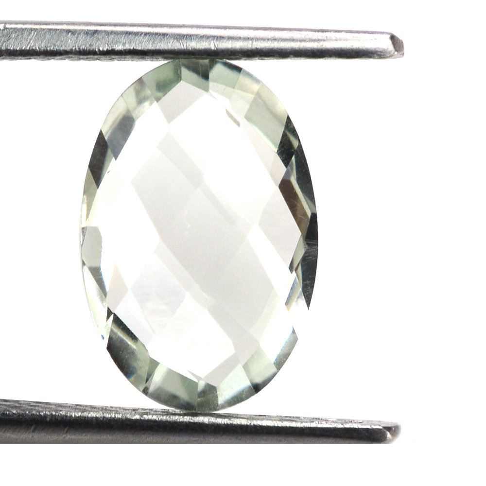 GREEN AMETHYST BRIOLETTE OVAL 12X8MM 2.69 Cts.