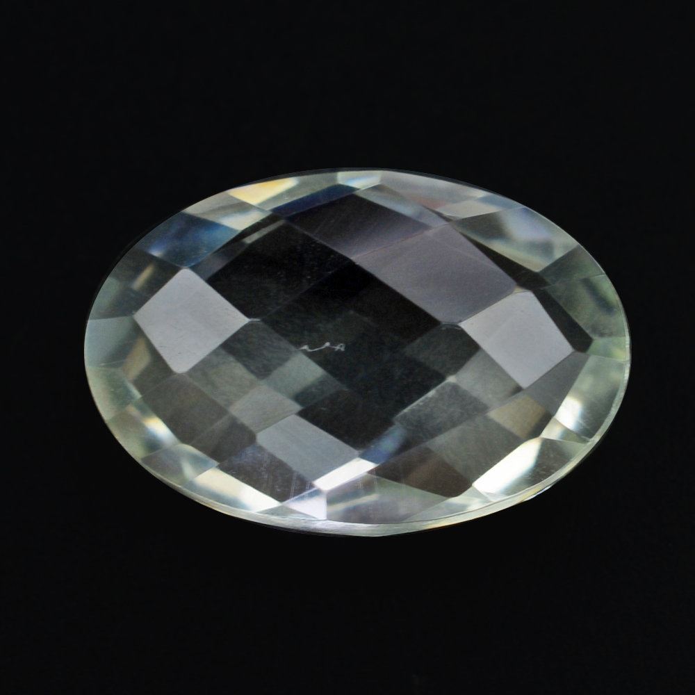 GREEN AMETHYST BRIOLETTE OVAL 12X8MM 2.69 Cts.