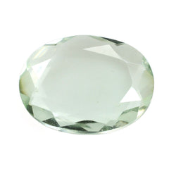 GREEN AMETHYST BOTH SIDE TABLE CUT OVAL 12.50X10MM 2.75 Cts.