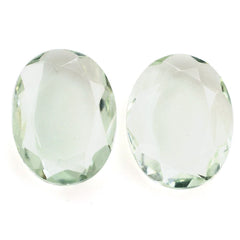 GREEN AMETHYST BOTH SIDE TABLE CUT OVAL 12.50X10MM 2.75 Cts.