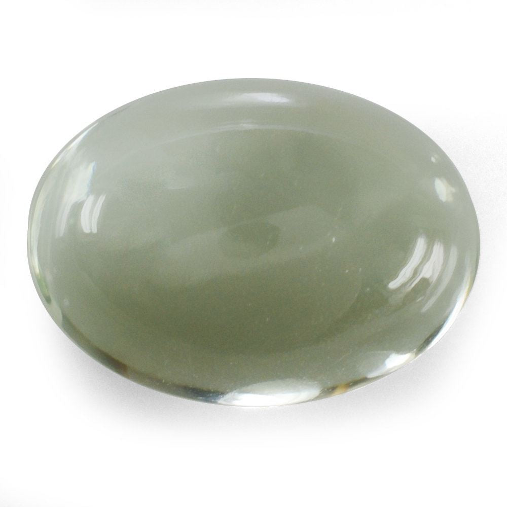 GREEN AMETHYST OVAL CAB 14X10MM 6.10 Cts.