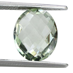 GREEN AMETHYST BRIOLETTE OVAL 12X10MM 2.63 Cts.