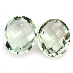 GREEN AMETHYST BRIOLETTE OVAL 12X10MM 2.63 Cts.