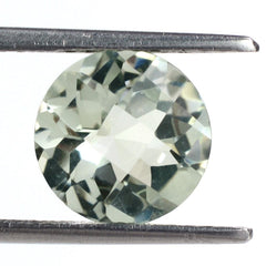 GREEN AMETHYST CHECKER CUT ROUND 10MM 2.92 Cts.