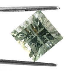 GREEN AMETHYST CONCAVE SPLENDOR CUT SQUARE (DES#41) 12MM 7.17 Cts.
