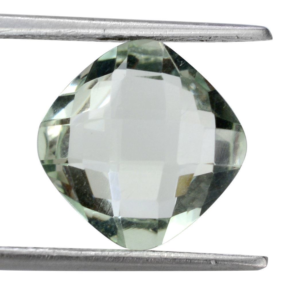 GREEN AMETHYST BRIOLETTE CUSHION 11MM 4.85 Cts.