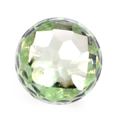 GREEN AMETHYST BUFFTOP IRREGULAR CUT ON TOP ROUND 12MM 7.25 Cts.