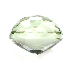 GREEN AMETHYST BUFFTOP IRREGULAR CUT ON TOP ROUND 12MM 7.25 Cts.