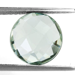 GREEN AMETHYST BRIOLETTE ROUND 12MM 5.91 Cts.