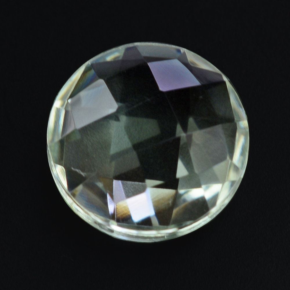 GREEN AMETHYST BRIOLETTE ROUND 12MM 5.91 Cts.