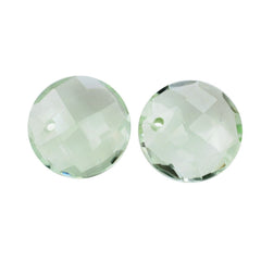 GREEN AMETHYST BRIOLETTE ROUND (FULL DRILL) 12MM 3.59 Cts.