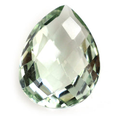 GREEN AMETHYST BRIOLETTE PEAR 13X10MM 3.90 Cts.