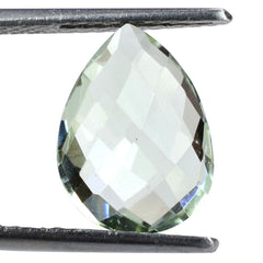 GREEN AMETHYST BRIOLETTE PEAR 13X10MM 3.90 Cts.