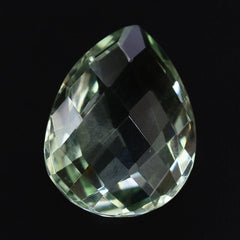 GREEN AMETHYST BRIOLETTE PEAR 13X10MM 3.90 Cts.