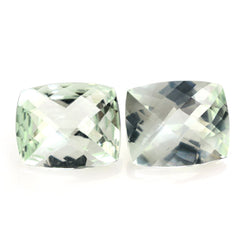 GREEN AMETHYST CHECKER CUT CUSHION 12X10MM 4.57 Cts.