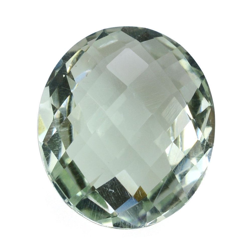 GREEN AMETHYST BRIOLETTE OVAL 14X12MM 6.54 Cts.