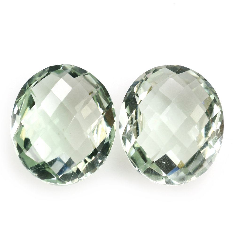 GREEN AMETHYST BRIOLETTE OVAL 14X12MM 6.54 Cts.