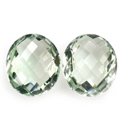 GREEN AMETHYST BRIOLETTE OVAL 14X12MM 6.54 Cts.