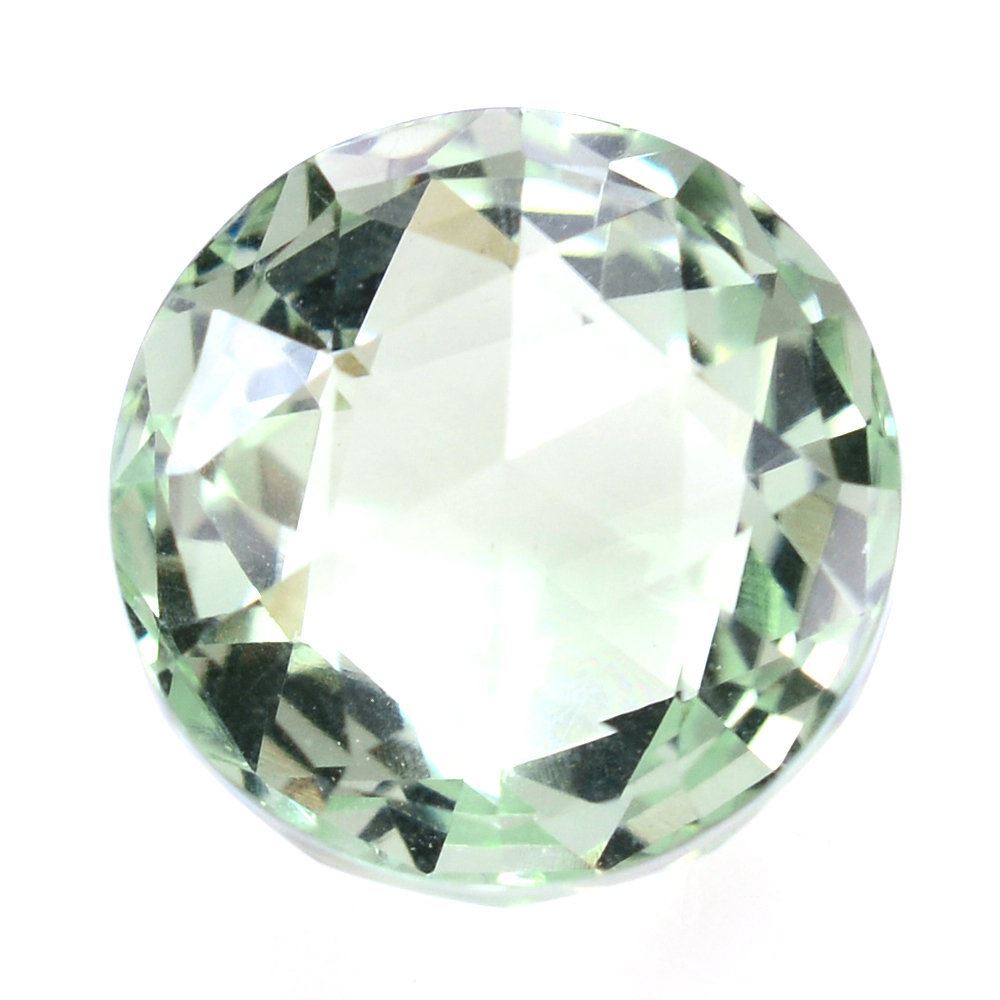 GREEN AMETHYST HIGH DOME ROSE CUT BRIOLETTE ROUND 12MM 7.71 Cts.