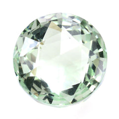 GREEN AMETHYST HIGH DOME ROSE CUT BRIOLETTE ROUND 12MM 7.71 Cts.