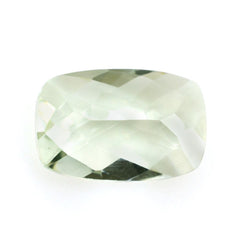 GREEN AMETHYST CHECKER CUT CUSHION 12X8MM 3.23 Cts.