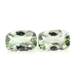 GREEN AMETHYST CHECKER CUT CUSHION 12X8MM 3.23 Cts.