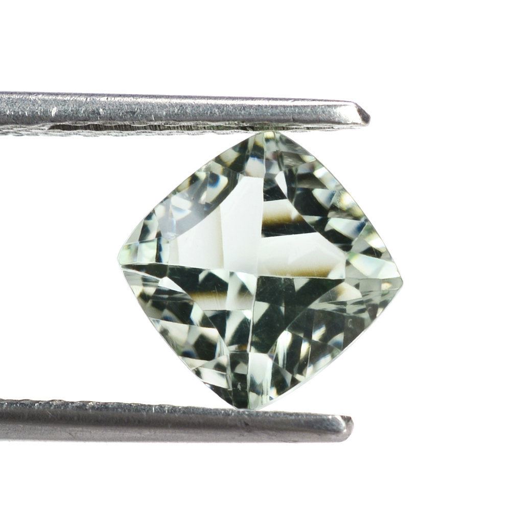 GREEN AMETHYST CONCAVE CUT CUSHION (DES#71) 8MM 2.13 Cts.