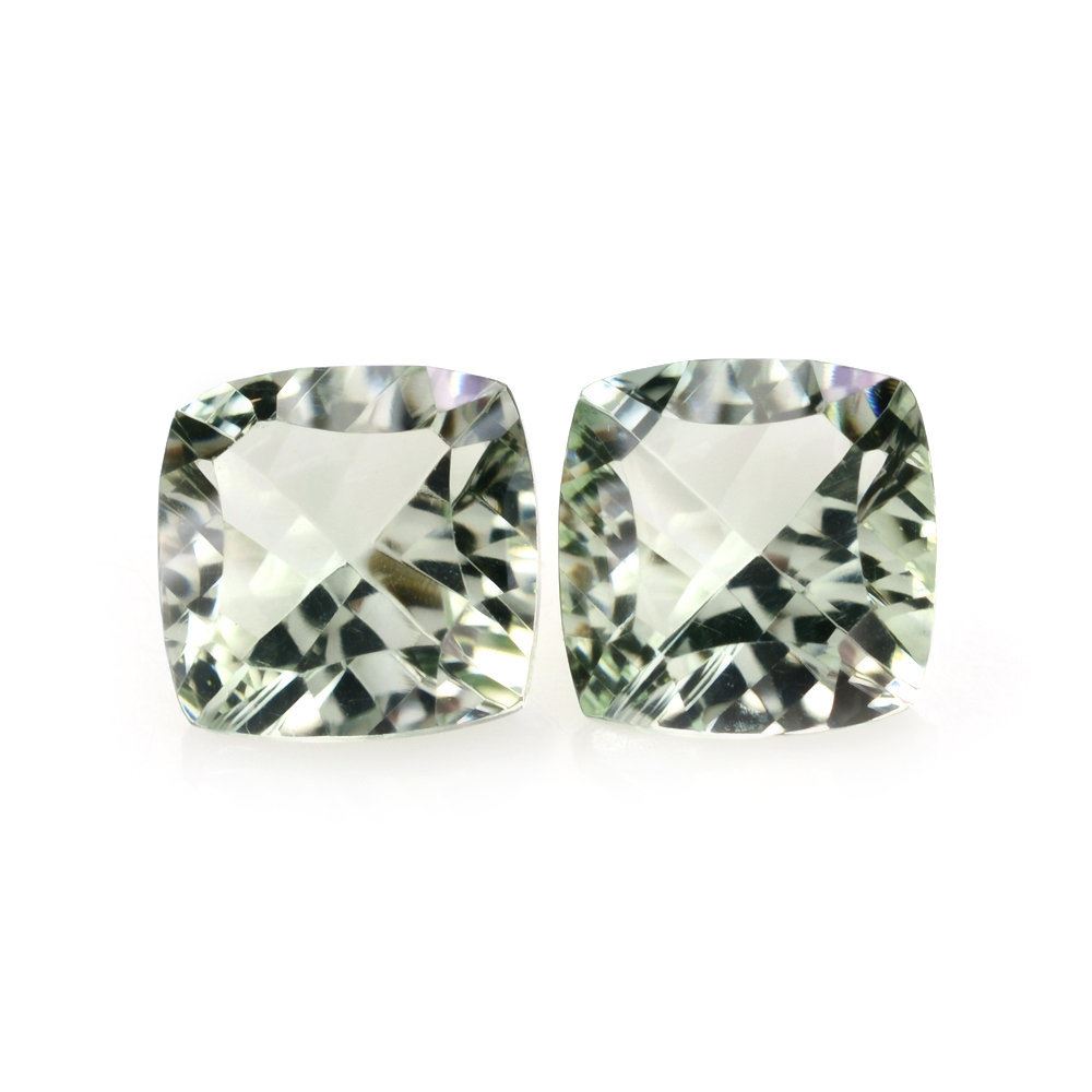 GREEN AMETHYST CONCAVE CUT CUSHION (DES#71) 8MM 2.13 Cts.