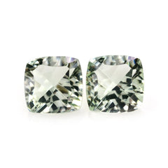 GREEN AMETHYST CONCAVE CUT CUSHION (DES#71) 8MM 2.13 Cts.