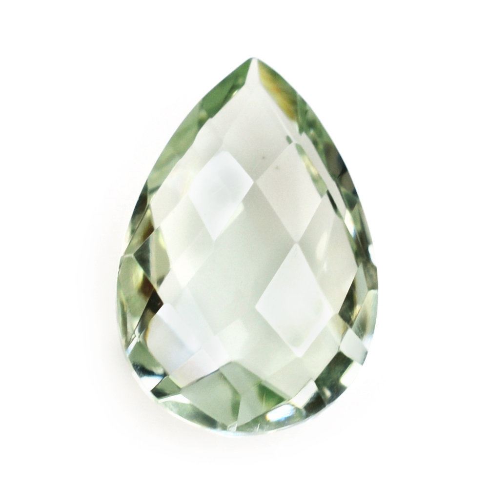 GREEN AMETHYST BRIOLETTE PEAR 12X8MM 2.51 Cts.