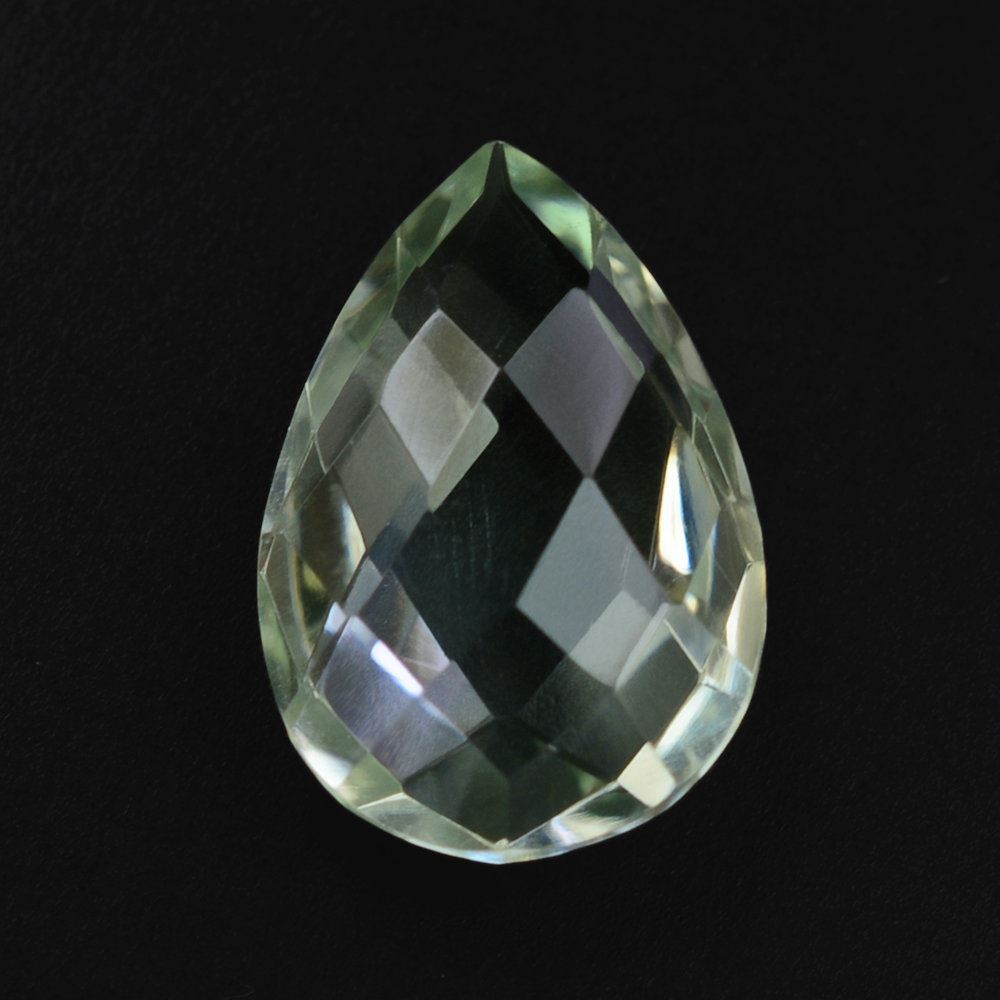 GREEN AMETHYST BRIOLETTE PEAR 12X8MM 2.51 Cts.