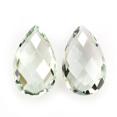 GREEN AMETHYST BRIOLETTE PEAR 10X6MM 1.24 Cts.