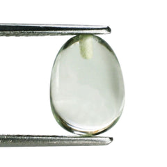 GREEN AMETHYST PLAIN EGGS (HALF DRILL) (DES#54) 11X8MM 5.47 Cts.