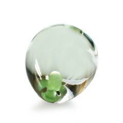 GREEN AMETHYST PLAIN DROPS (HALF DRILL) 10X8MM 4.26 Cts.