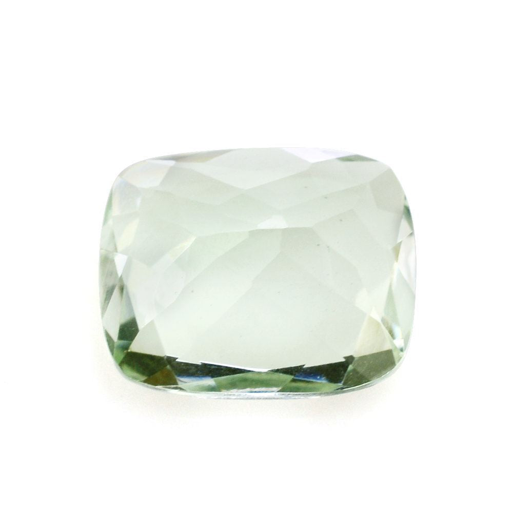 GREEN AMETHYST CUT CUSHION 11X9MM 3.82 Cts.