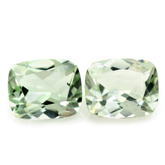 GREEN AMETHYST CUT CUSHION 11X9MM 3.82 Cts.