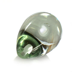 GREEN AMETHYST PLAIN DROPS (HALF DRILL) 13X8MM 5.45 Cts.