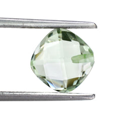 GREEN AMETHYST BRIOLETTE CUSHION (HALF DRILL) 8MM 1.93 Cts.