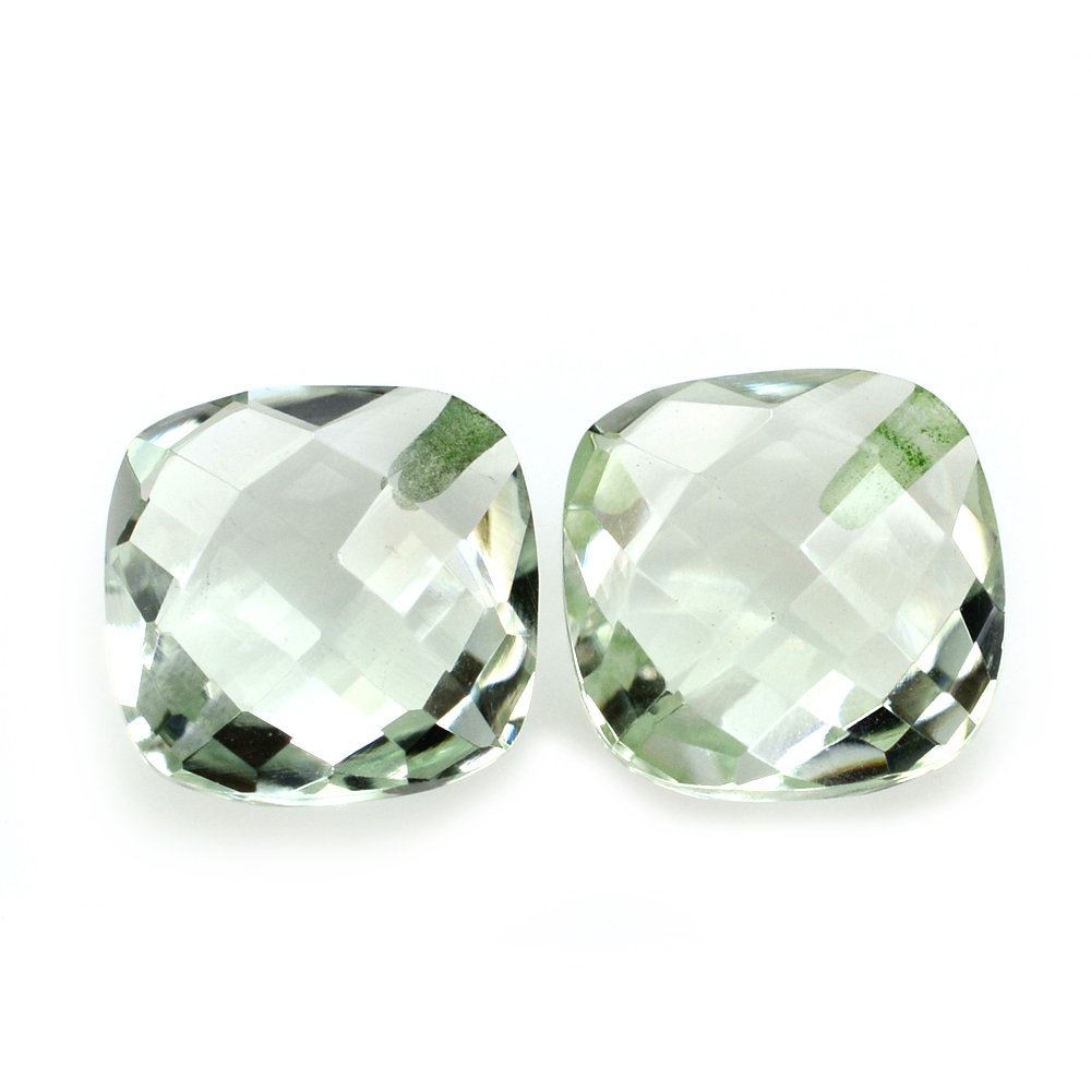 GREEN AMETHYST BRIOLETTE CUSHION (HALF DRILL) 8MM 1.93 Cts.