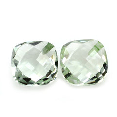 GREEN AMETHYST BRIOLETTE CUSHION (HALF DRILL) 8MM 1.93 Cts.