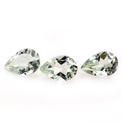 GREEN AMETHYST CUT PEAR 6X4MM 0.35 Cts.