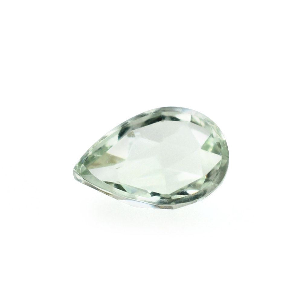 GREEN AMETHYST ROSE CUT PEAR CAB 6X4MM 0.35 Cts.