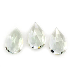 GREEN AMETHYST ROSE CUT PEAR CAB 6X4MM 0.35 Cts.